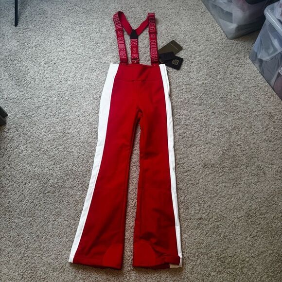 GOLDBERGH WOMEN'S HIGH END SALOPETTE SKI PANTS BIB FLAME RED NWT US 4 - Picture 9 of 10